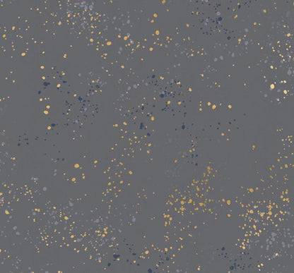 Speckled Metallic Cloud RS5027 60M Ruby Star Society Fabric – Grey Gold Speckled Cotton by Rashida Coleman Hale – Quilting Fabric Yardage