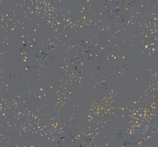 Speckled Metallic Cloud RS5027 60M Ruby Star Society Fabric – Grey Gold Speckled Cotton by Rashida Coleman Hale – Quilting Fabric Yardage