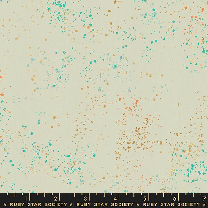 Speckled Metallic Shell RS5027 82M Ruby Star Society Fabric – Natural Cream Gold Speckled Cotton by Rashida Coleman Hale, Quilting Fabric