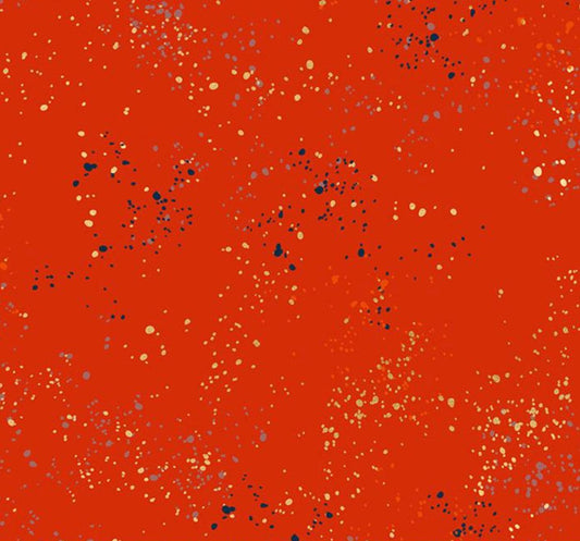 Speckled Metallic Poinsettia RS5027 94M Ruby Star Society Fabric – Red Gold Speckled Cotton by Rashida Coleman Hale – Quilting Fabric