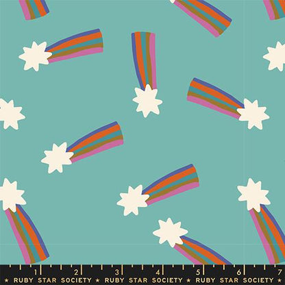 Mystic Fable Shooting Star Cottage Blue Fabric by Alexia Abegg for Ruby Star Society | Quilting Cotton Yardage | RS4148 13
