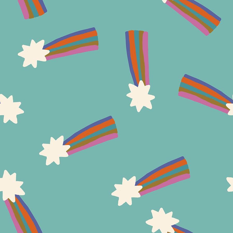 Mystic Fable Shooting Star Cottage Blue Fabric by Alexia Abegg for Ruby Star Society | Quilting Cotton Yardage | RS4148 13