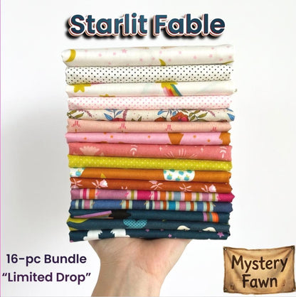 Mystery Fawn Starlit Fable Fat Quarter Bundle – 16 Piece Curated Fabric Bundle – AGF Starling + Mystic Fable Quilting Cotton