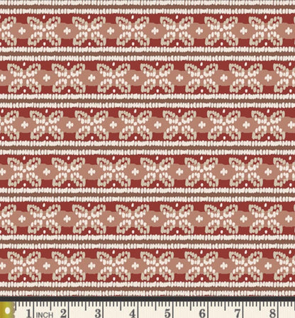Scottish Knit Fabric Red Geometric Blender SPR-42604