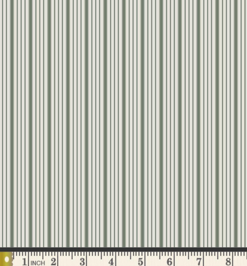 Timeless Ticking Sage Fabric Stripe SPR-42612