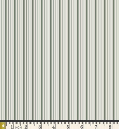 Timeless Ticking Sage Fabric Stripe SPR-42612