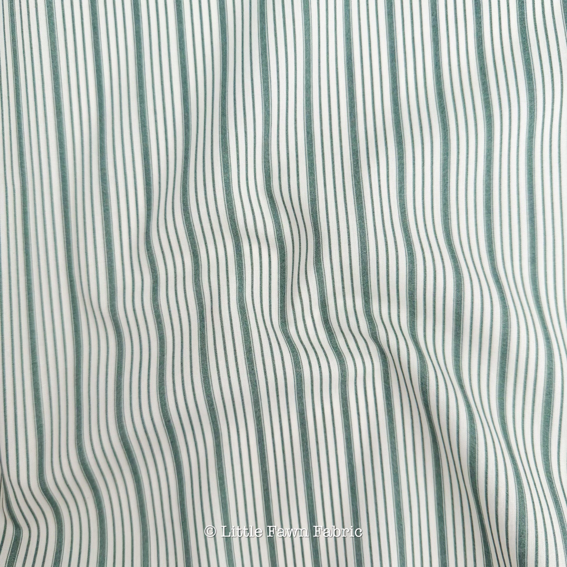 Timeless Ticking Sage Fabric Stripe SPR-42612