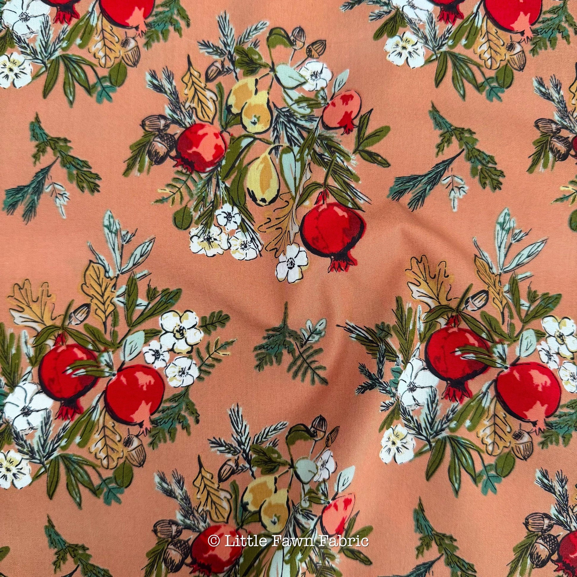 Natures Gift Fabric Floral Fruit Print SPR-42603