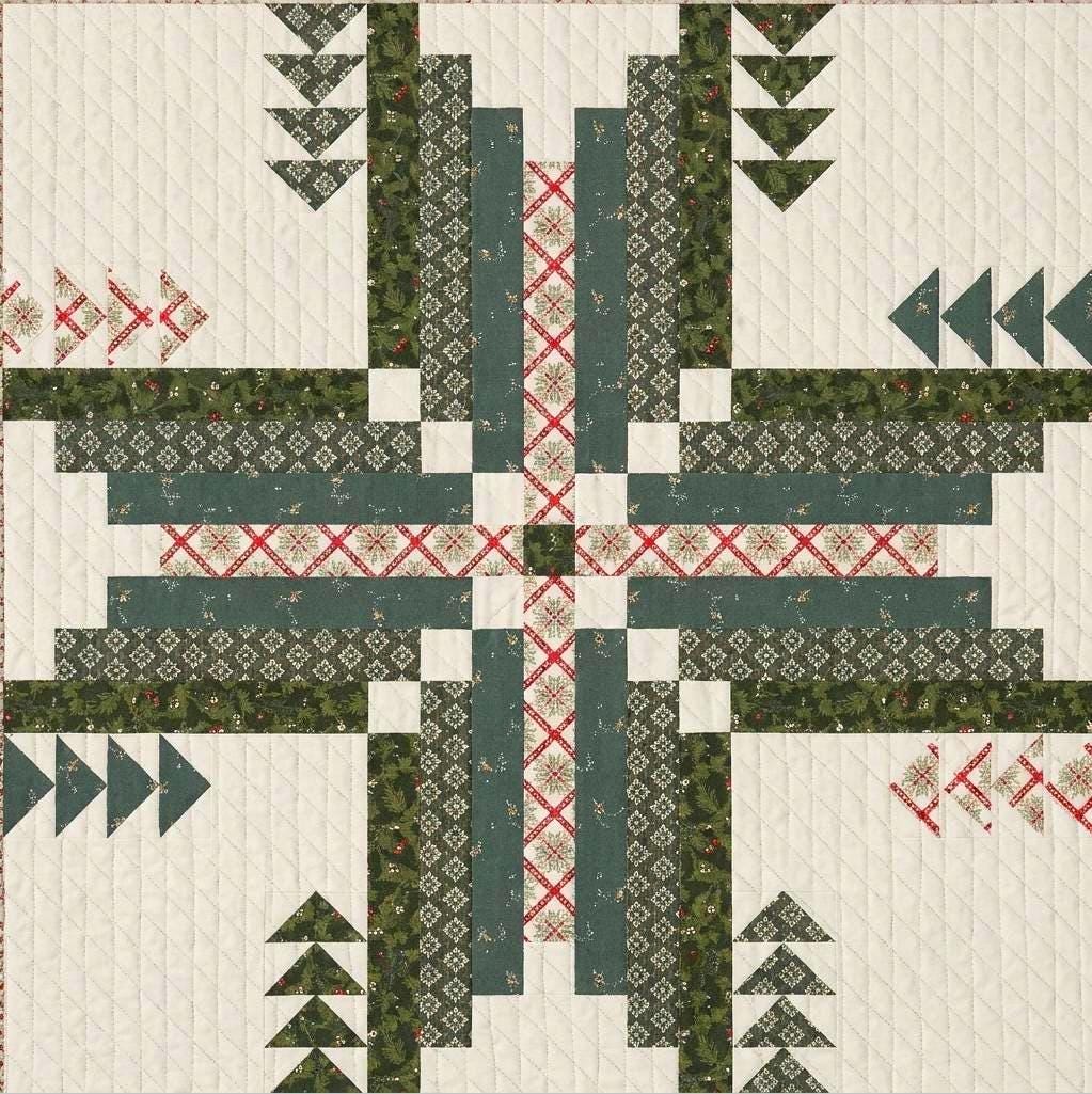 Tall Pines Quilt Kit – Quilt Top + Binding + Pattern – Sharon Holland – Art Gallery Fabrics Spruce – Modern Forest Quilt Kit – Limited
