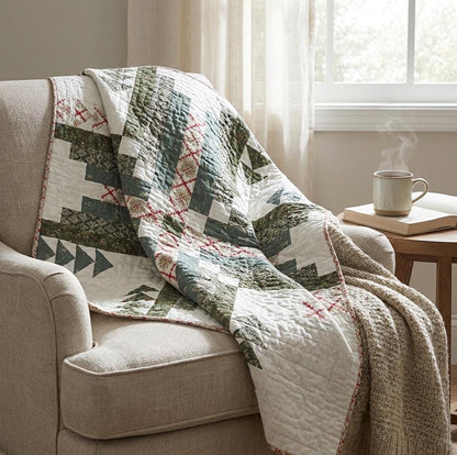 Tall Pines Quilt Pattern – Sharon Holland – Art Gallery Fabrics – Printed Quilt Pattern – Beginner Friendly Forest Quilt