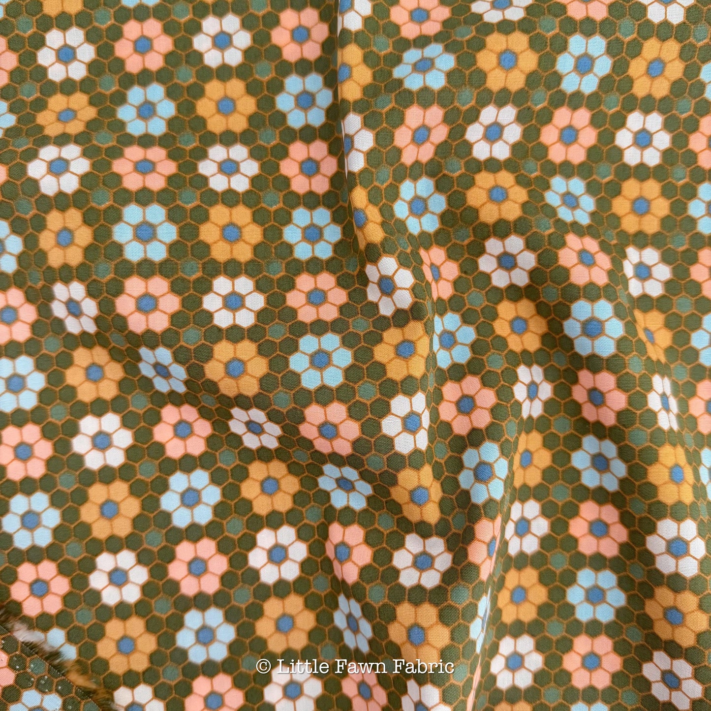 Golden Meadow Garden FQ Bundle, 10 Piece AGF Summer Homestead Fabric Bundle, Floral Quilting Cotton, Honey & Green Farmhouse Fabric Set