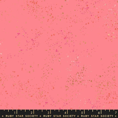 Speckled Metallic Sorbet RS5027 92M Ruby Star Society Fabric – Pink Gold Speckled Cotton by Rashida Coleman Hale – Quilting Fabric Yardage