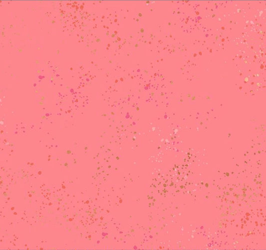Speckled Metallic Sorbet RS5027 92M Ruby Star Society Fabric – Pink Gold Speckled Cotton by Rashida Coleman Hale – Quilting Fabric Yardage