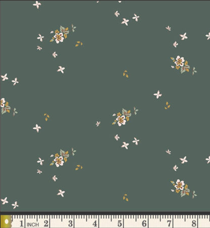 Delicate Balance Evergreen Fabric Dark Floral SPR-42613