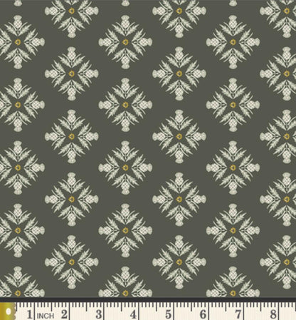 Blooming Thistle Evergreen Fabric SPR-42614