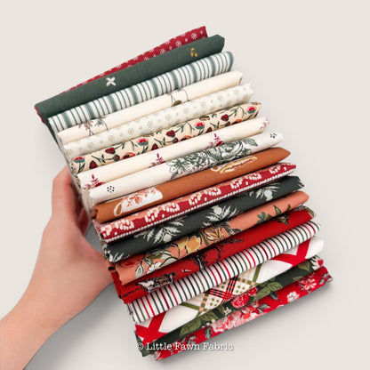 Spruce Full Collection 17-piece Fat Quarter Bundle, by Sharon Holland for AGF, Complete Fabric Set Limited Quilt Fabric Bundle