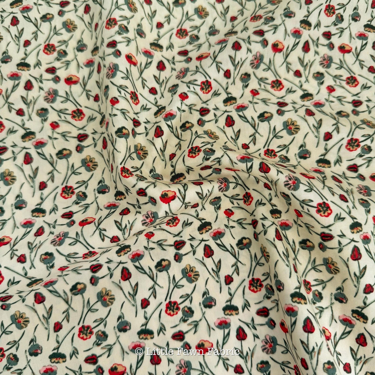 Tulip Time Wintertide Fabric Small Floral SPR-42606