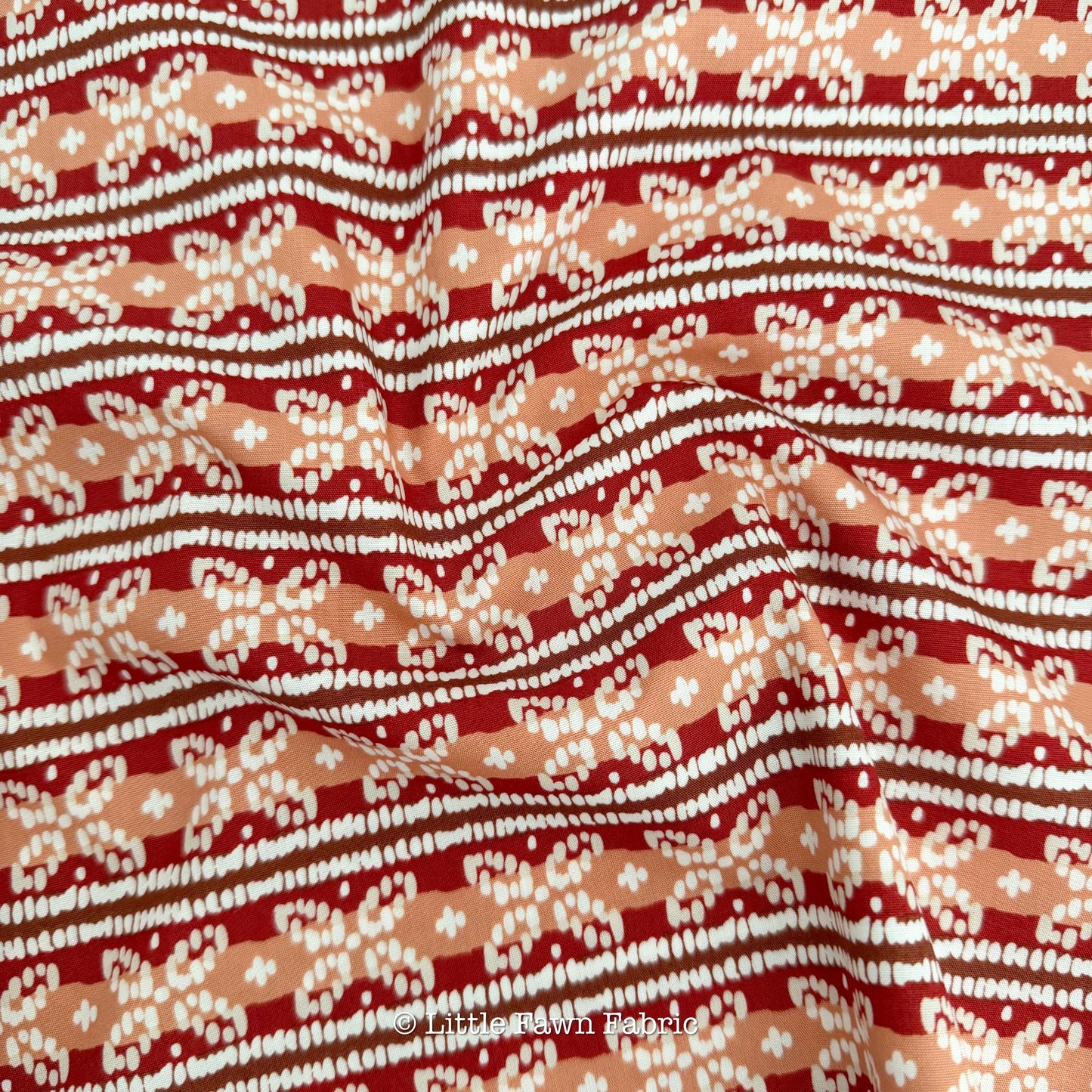 Scottish Knit Fabric Red Geometric Blender SPR-42604