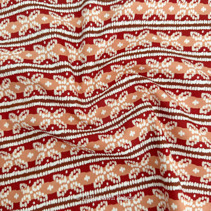 Scottish Knit Fabric Red Geometric Blender SPR-42604
