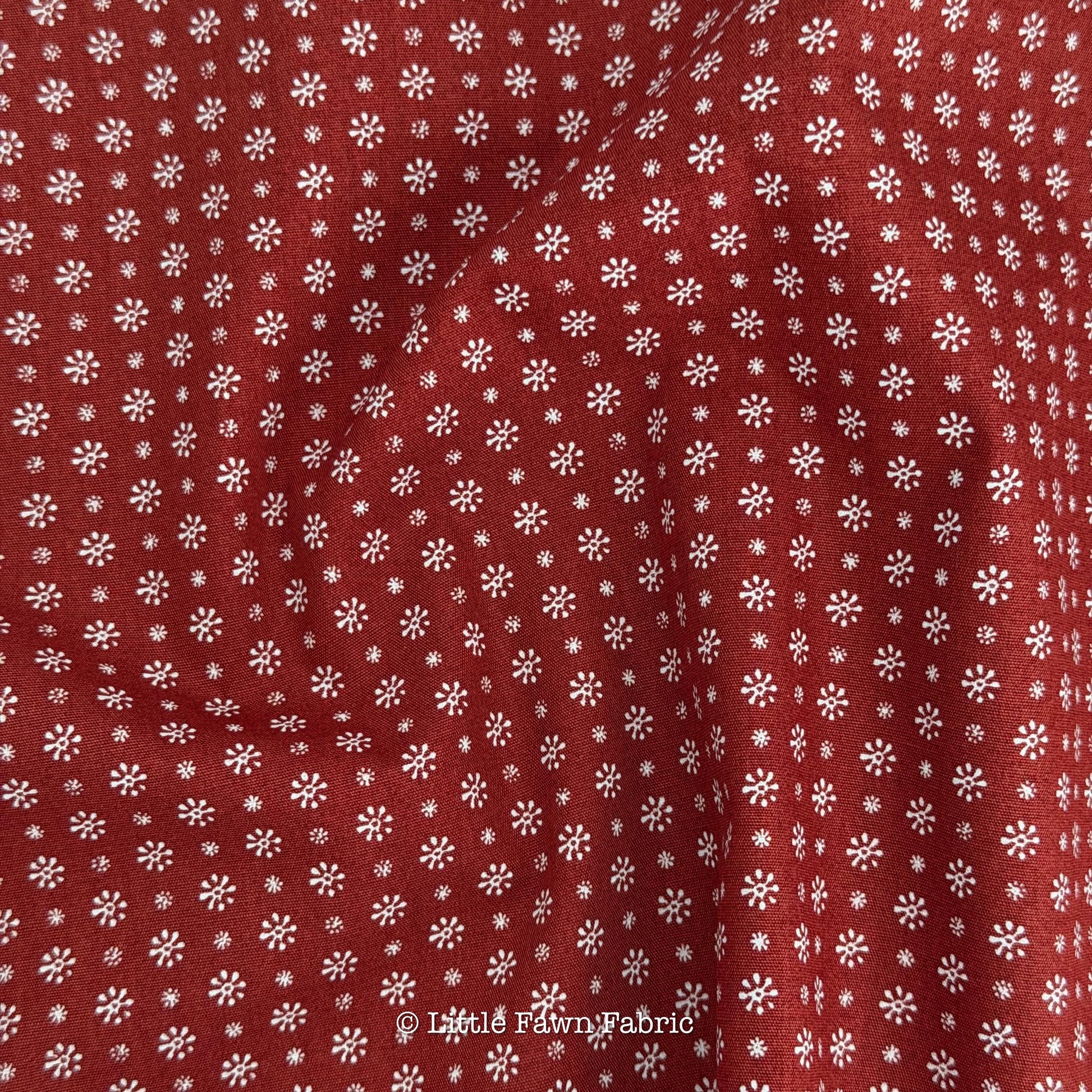 Pretty Paper Crimson Fabric Red Small Floral SPR-42601