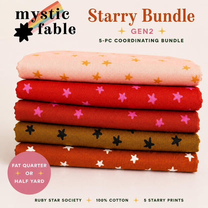 Mystic Fable Starry Bundle GEN2 – 5pc Fat Quarter or Half Yard Fabric Bundle – Ruby Star Society Coordinates