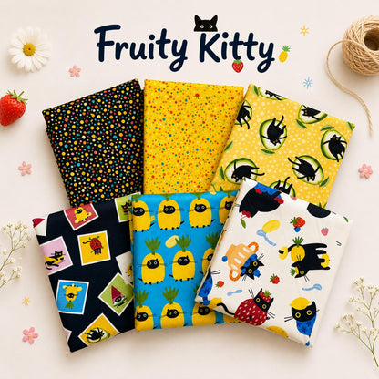 Fruity Kitty 6pc Fat Quarter Bundle