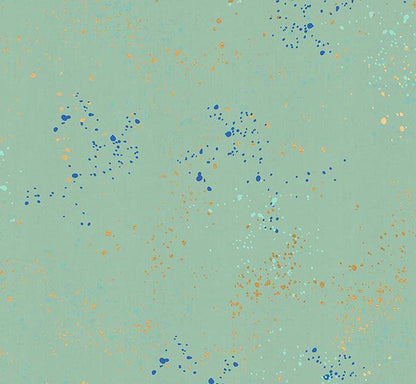 Speckled Metallic Frost RS5027 84M Ruby Star Society Fabric | Rashida Coleman Hale Aqua Speckled Metallic Cotton Fabric