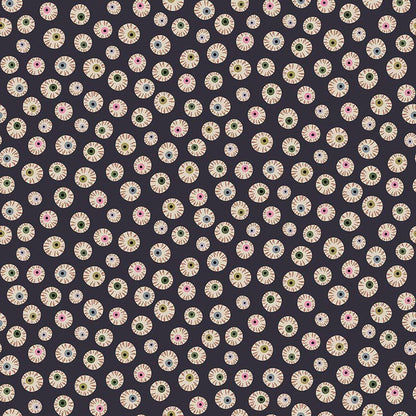 Eye Candy Fabric by Dear Stella | Raven Eyeball Halloween Cotton Fabric | Love At First Bite Spooky Fabric | STELLA D3481 RAVEN