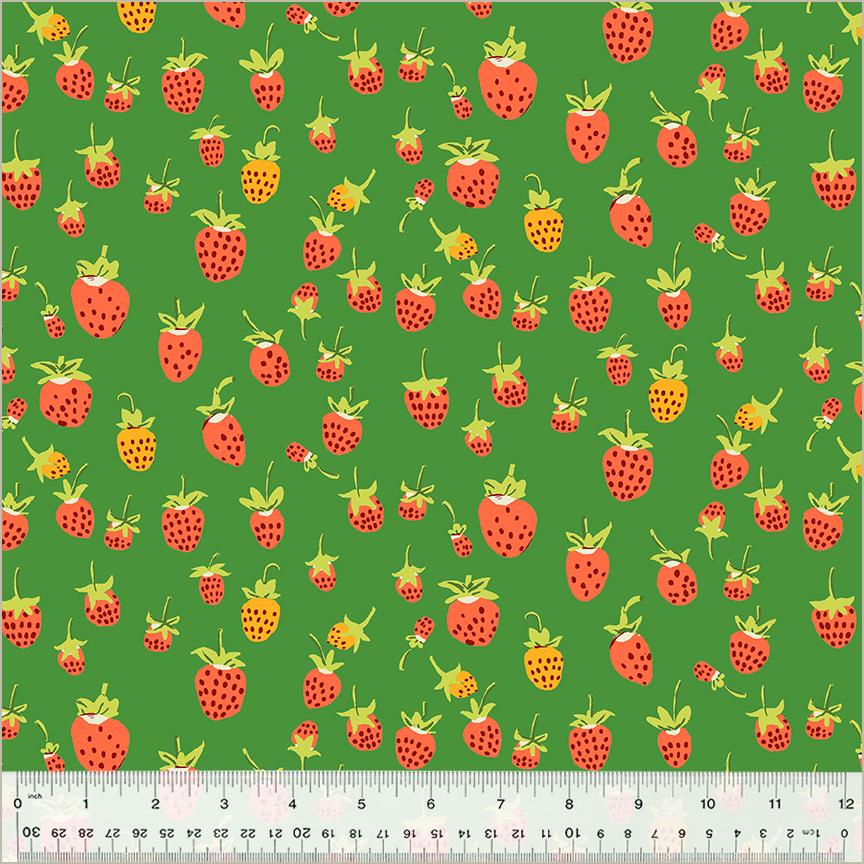 Heather Ross Garden & Meadow Fabric Bundle – Studio Edit by Windham Fabrics – Clover Strawberry Bee Mushroom Prints