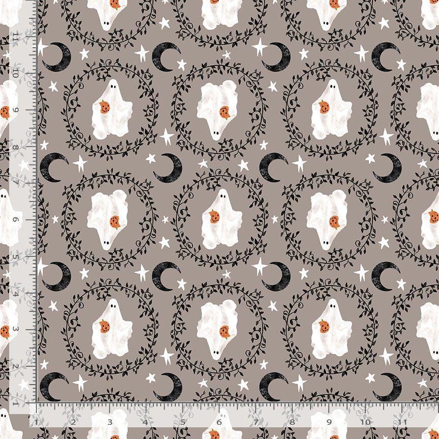 Pink Moon Ghosts Fabric Bundle | 3pc Fat Quarter or Half Yard Halloween Bundle | Cute Spooky Cottagecore | by Pammie Jane for Dear Stella