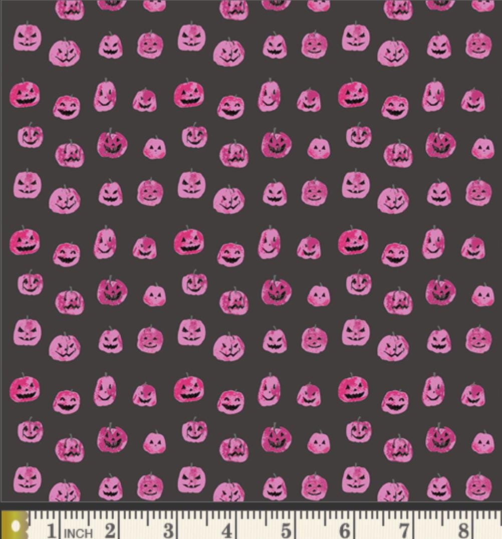 Gourd Parade ENW-49407 Fabric by Katarina Roccella for AGF | Enshadow Collection Cotton Fabric | Pink Pumpkin Halloween Fabric