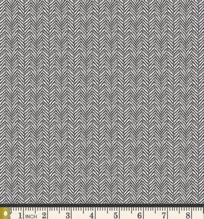 Witchbone Ghost ENW-49413 Fabric by Katarina Roccella for AGF | Enshadow Collection Cotton Fabric | Gray Herringbone Blender Fabric