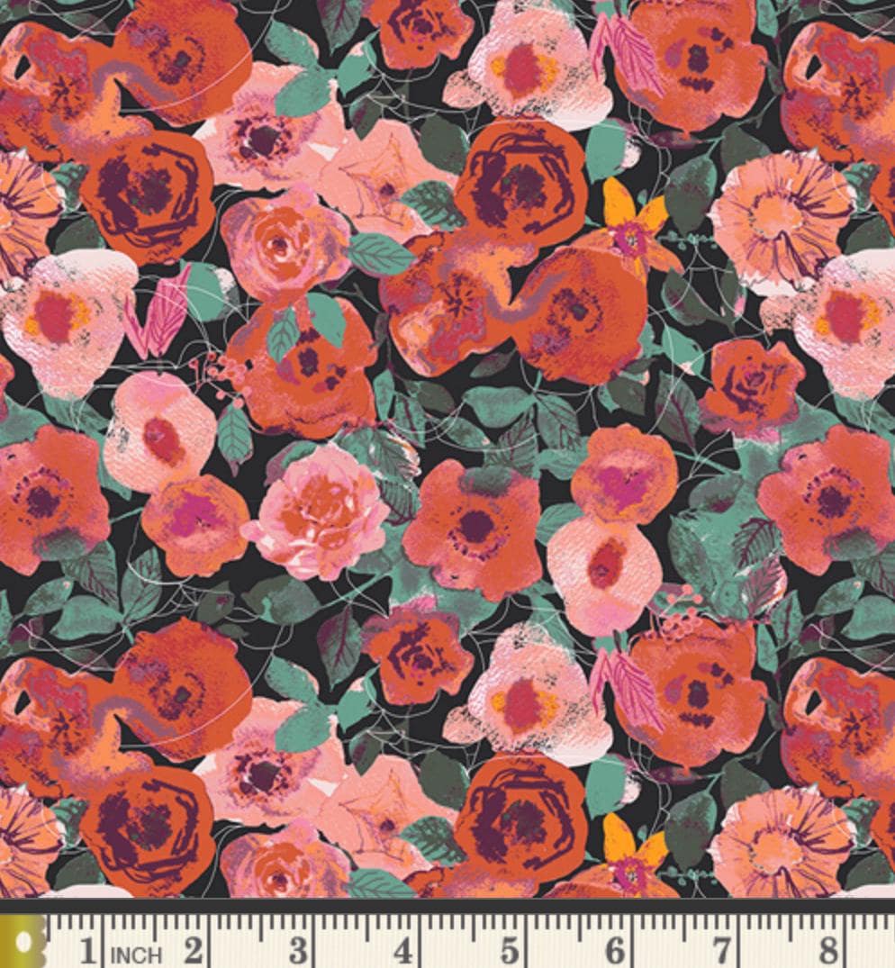 Witches Garden Fabric Bundle | 6pc Fat Quarter or Half Yard Bundle | Enshadow by Katarina Roccella for AGF, Gothic Halloween Quilting Cotton