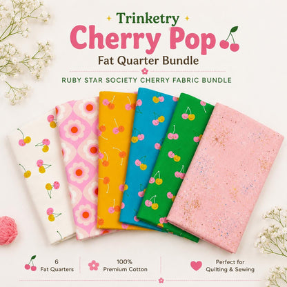 Trinketry Cherry Pop Fat Quarter Bundle (6 pieces)