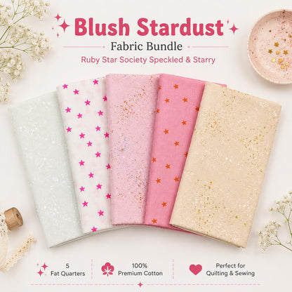 Blush Stardust Fabric Bundle - 5PC FQ/Half Yard