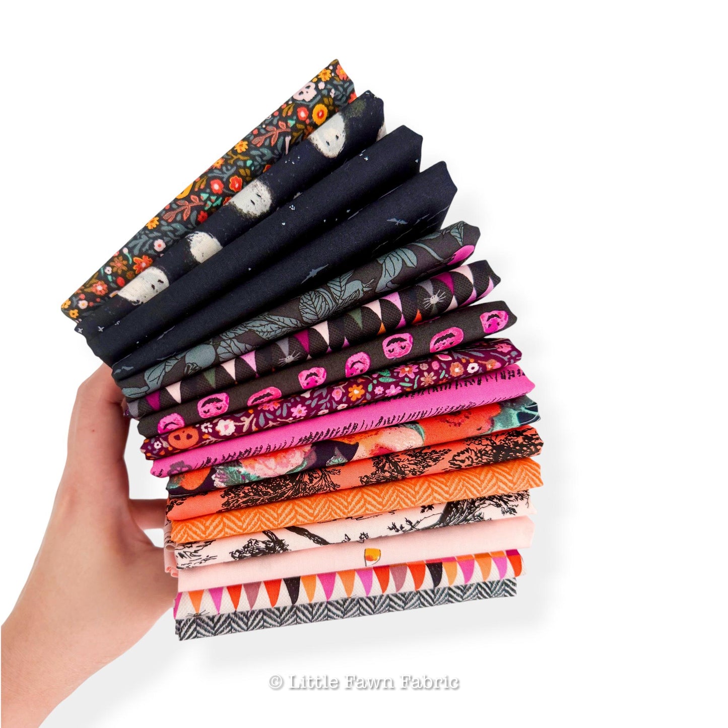 Enshadow Full Collection Bundle | 16pc Fat Quarter Set | Katarina Roccella Fabric Bundle | Art Gallery Fabrics Gothic Halloween Quilt Fabric