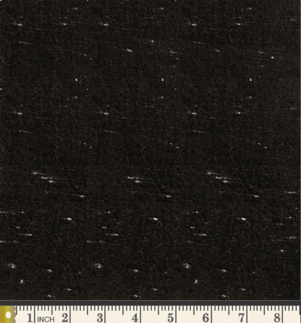 Speckled in Licorice Fabric 57-58" WIDE | Picnic WOVENS by Suzy Quilts | Art Gallery Fabrics Yarn-Dyed Cotton | Black Woven Fabric
