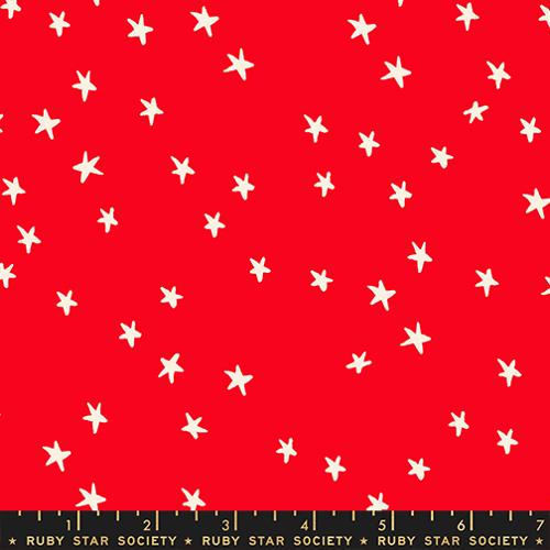 Starry New Ladybug RS4109 74 Ruby Star Society Fabric | Alexia Abegg Starry Red Cotton Fabric