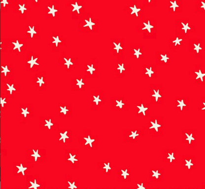Starry New Ladybug RS4109 74 Ruby Star Society Fabric | Alexia Abegg Starry Red Cotton Fabric
