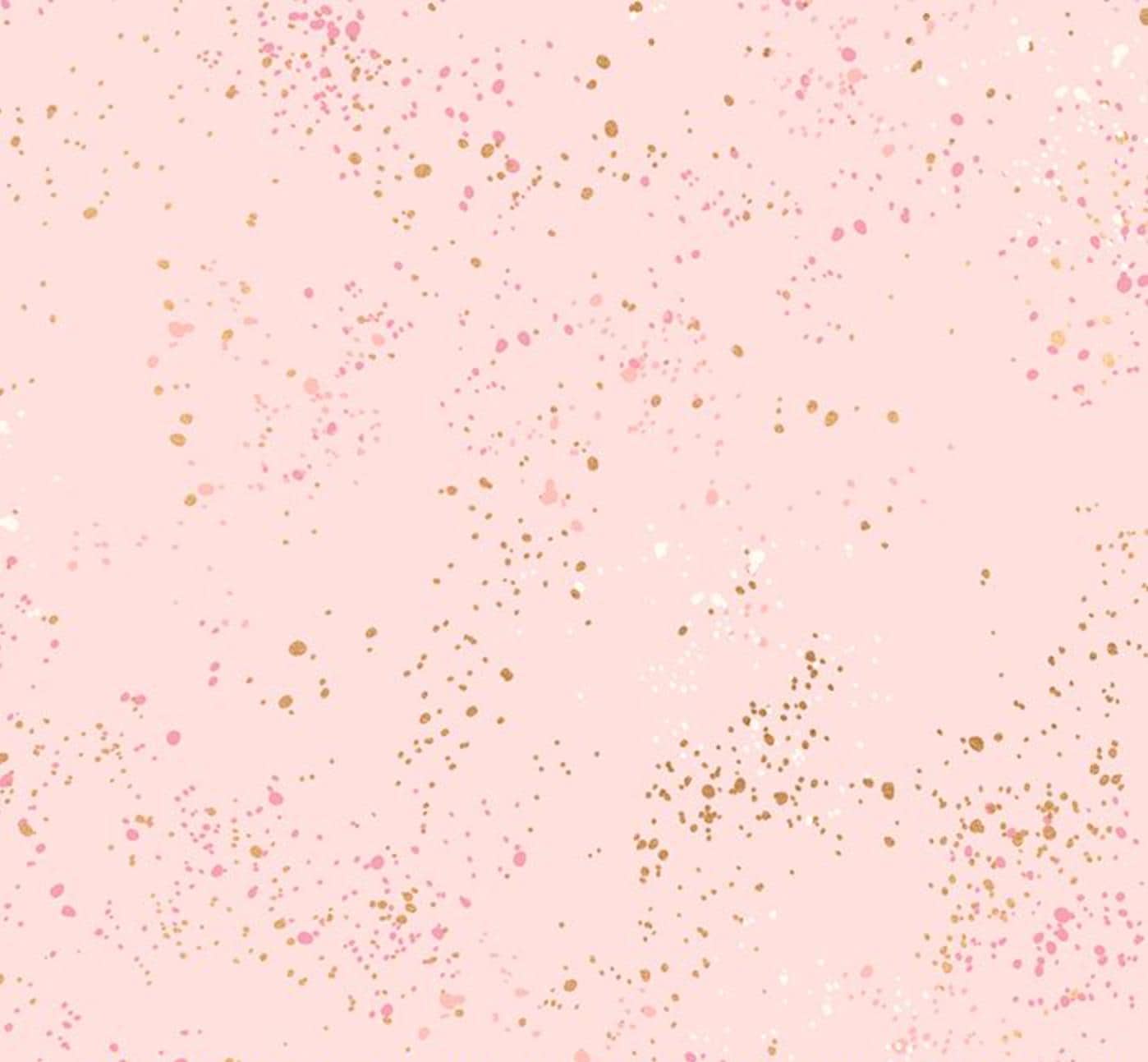 Speckled Metallic Pale Pink RS5027-91M Fabric by the Yard | Ruby Star Society Speckled Metallic | Blush Pink Gold Metallic Blender Fabric