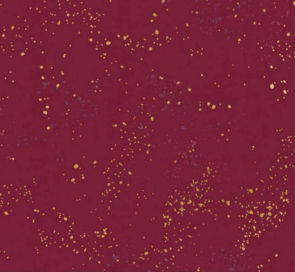 Speckled Metallic Wine Time RS5027-36M Fabric by the Yard | Ruby Star Society Speckled Metallic | Burgundy Wine Metallic Blender Fabric