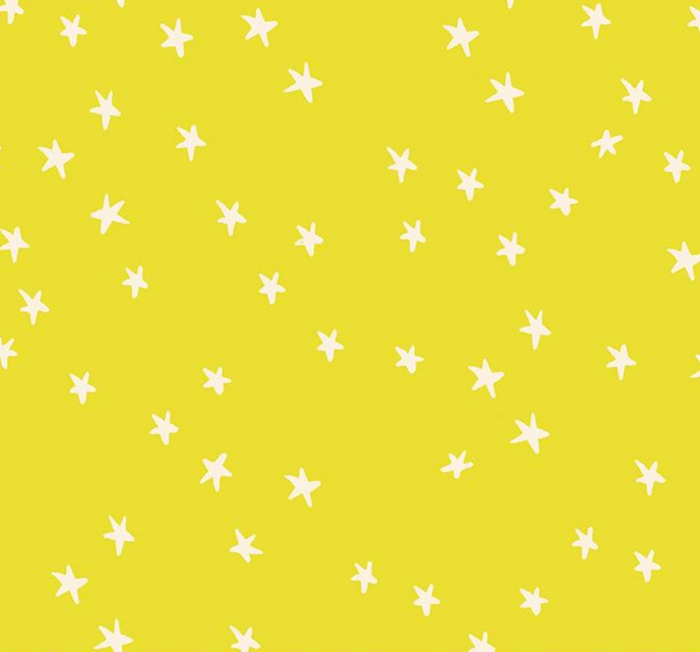Starry Citron RS4109-47 Fabric | Ruby Star Society Starry | Alexia Abegg | Citron Yellow Star Blender Fabric | Modern Quilting Cotton