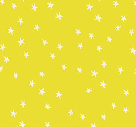 Starry Citron RS4109-47 Fabric | Ruby Star Society Starry | Alexia Abegg | Citron Yellow Star Blender Fabric | Modern Quilting Cotton