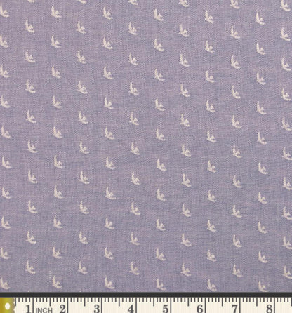 Birds in Blue Jay | Picnic WOVENS by Suzy Quilts | Art Gallery Fabrics Jacquard Woven Cotton | Blue Bird Fabric by the Yard 57-58" Wide