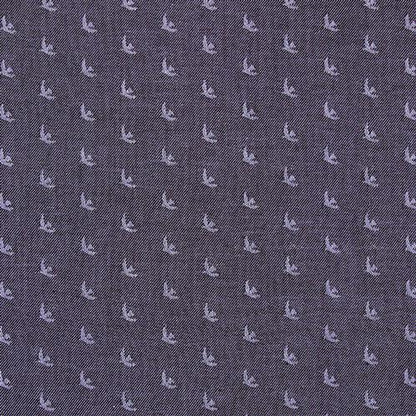 Birds in Magpie | Picnic WOVENS by Suzy Quilts | Art Gallery Fabrics Jacquard Woven Cotton | Charcoal Bird Fabric by the Yard 57-58" Wide