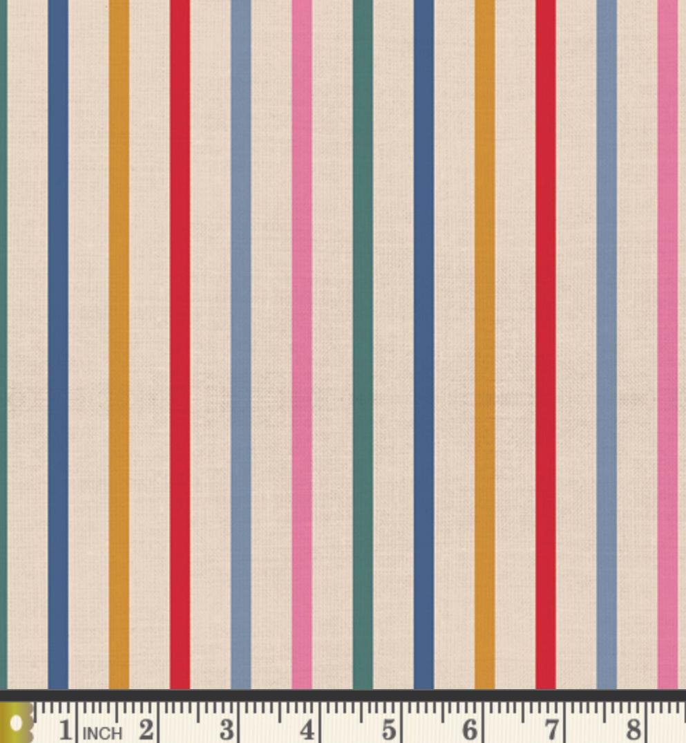 Stripe in Sun Dress | Picnic WOVENS by Suzy Quilts | Art Gallery Fabrics Yarn-Dyed Cotton | Multicolor Stripe Woven Fabric 57-58" Wide