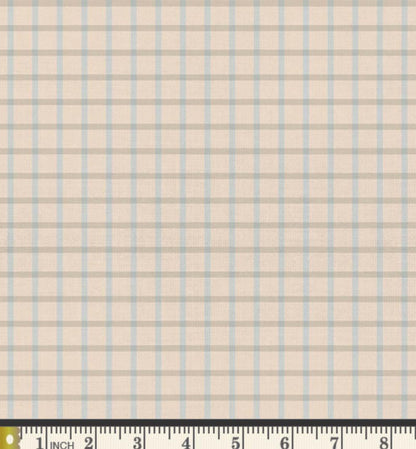 Windows in Dew | Picnic WOVENS by Suzy Quilts | Art Gallery Fabrics Yarn-Dyed Plaid Cotton | Blue Plaid Woven Fabric by the Yard 57-58" wide