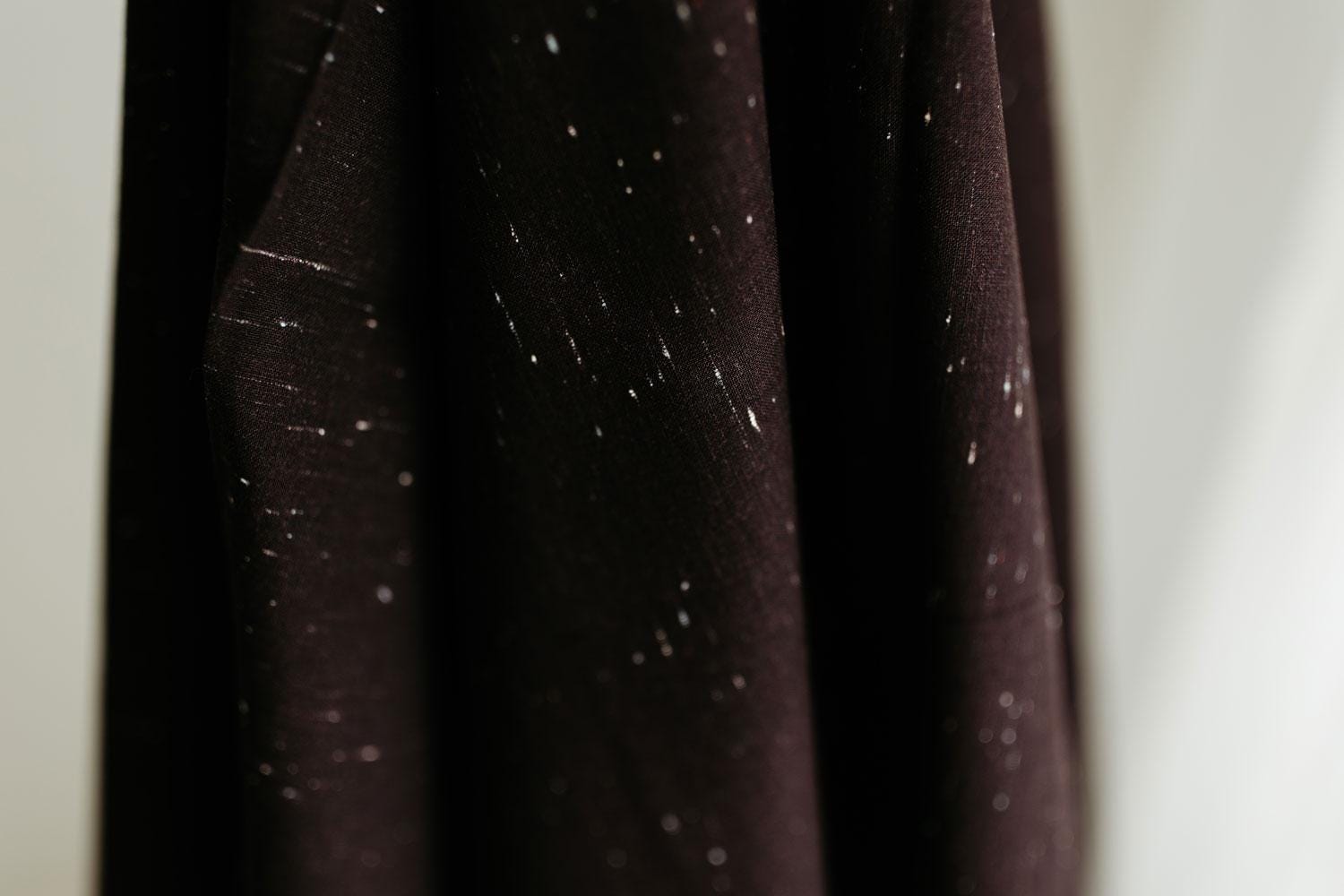 Speckled in Licorice Fabric 57-58" WIDE | Picnic WOVENS by Suzy Quilts | Art Gallery Fabrics Yarn-Dyed Cotton | Black Woven Fabric