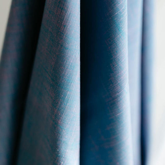 Slub in Blueberry | Picnic WOVENS by Suzy Quilts | Art Gallery Fabrics Yarn-Dyed Cotton | Blue Woven Fabric by the Yard 57-58" Wide