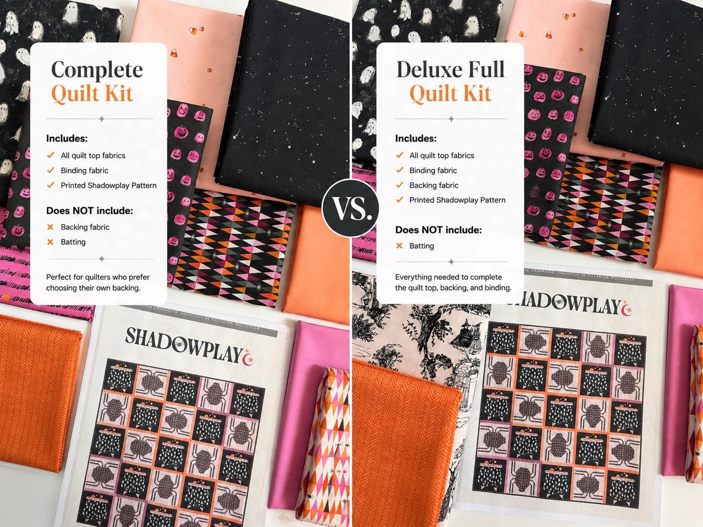 Shadowplay Quilt Kit | Enshadow by Katarina Roccella | Art Gallery Fabrics | Throw Quilt Kit | Complete or Deluxe Full Kit Available